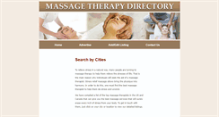 Desktop Screenshot of massagetherapydir.com