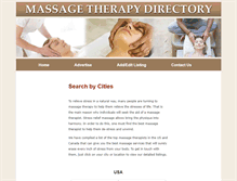 Tablet Screenshot of massagetherapydir.com